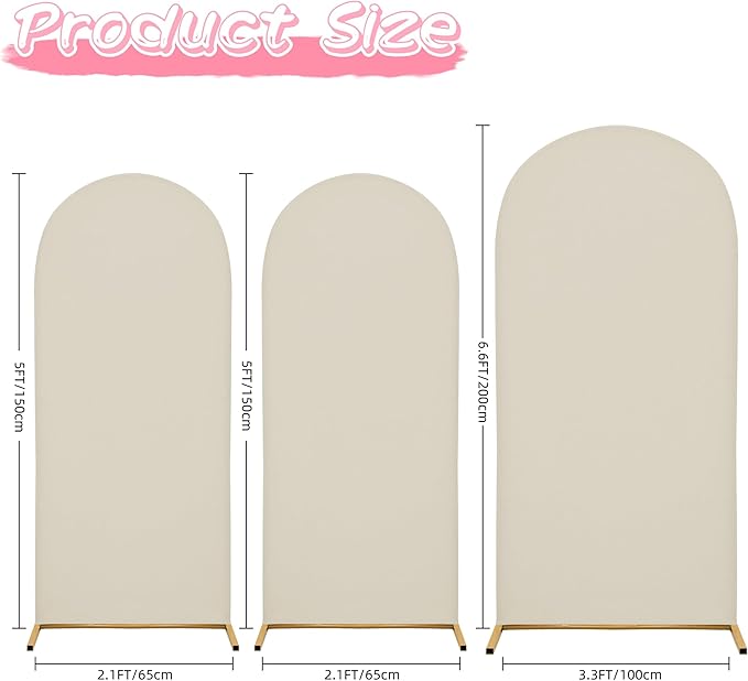 6.6FT Wedding Arch Covers Arch Backdrop Cover Arch Stand Covers Set Arch Cover - Image 5