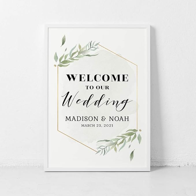 Andaz Press Personalized Extra Large Wedding Easel Board Party Sign, 12x18-inch - Image 4