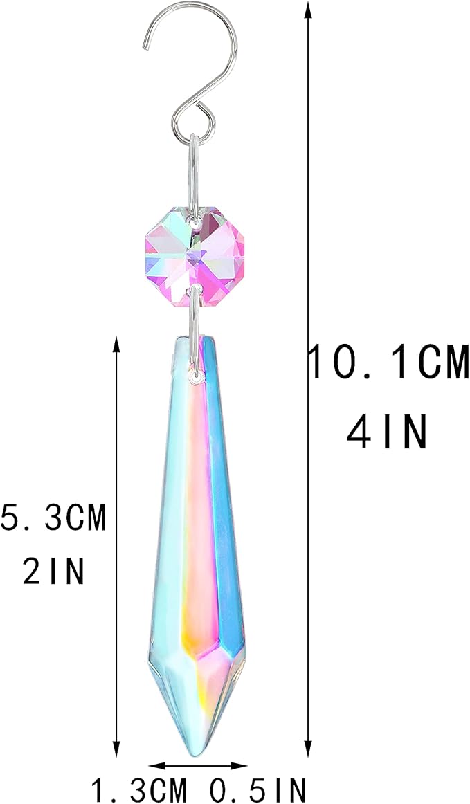 20PCS Chandelier Icicle Crystal Prisms Suncatcher, 55mm Chandelier Crystals - Image 7