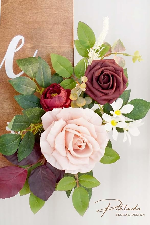 Wedding Decor Welcome Sign Flower Backdrop Garland - Image 8