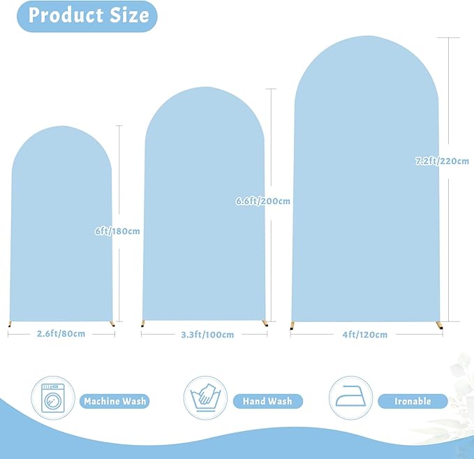 6FT Blue Arch Backdrop Cover - Image 4