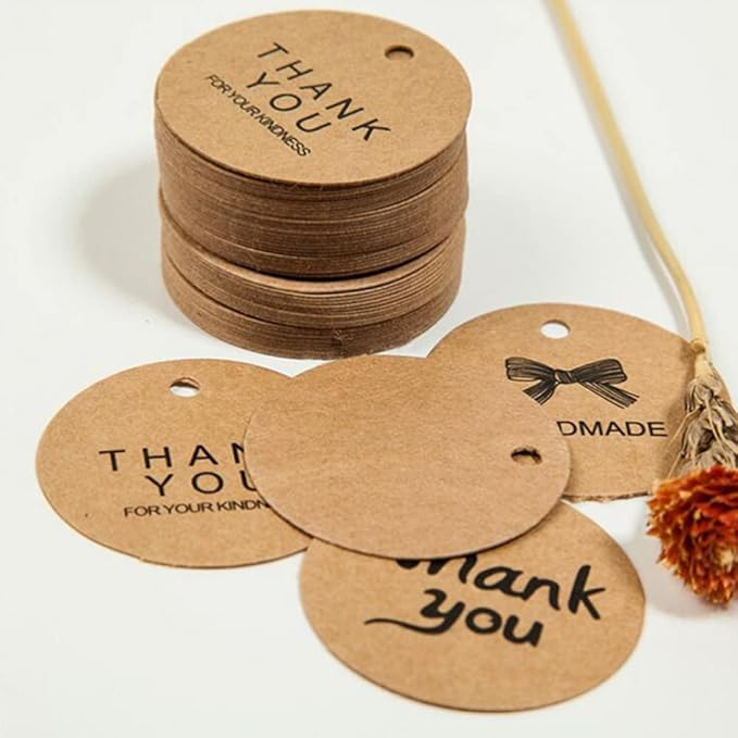 Custom Brown Kraft Paper Tags, Personalized Your Logo and Text Price Hang Tags - Image 8