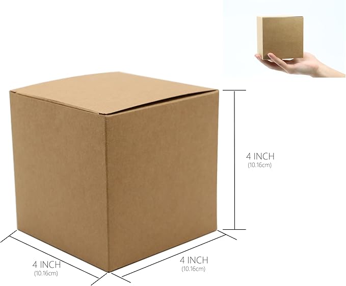 25 Pcs Brown Paper Gift Boxes, Small Candy Boxes Bulk, Goodie Treat Boxes - Image 2