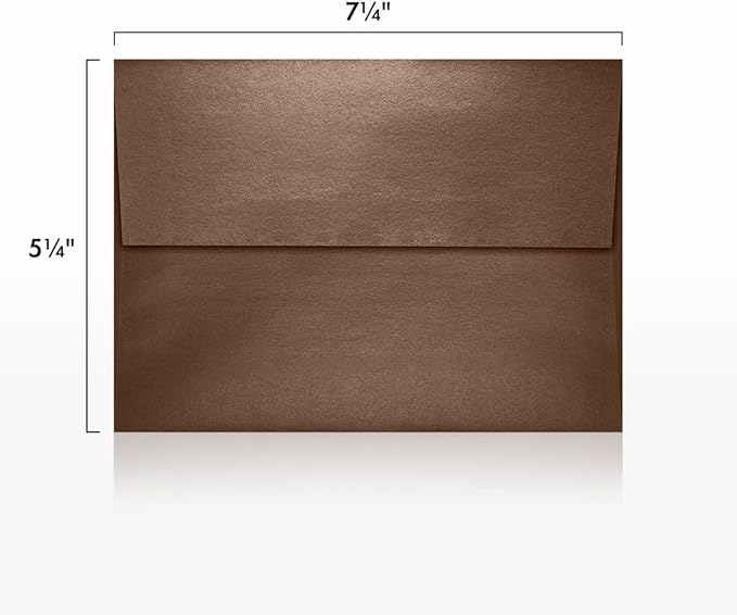 LUXPaper A7 Invitation Envelopes | Peel & Press | 5 1/4" x 7 1/4" | Bronze - Image 3