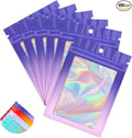 Funfery 100 Pack Gradient Holographic Bags, Mylar Resealable Bag by FUNFERY