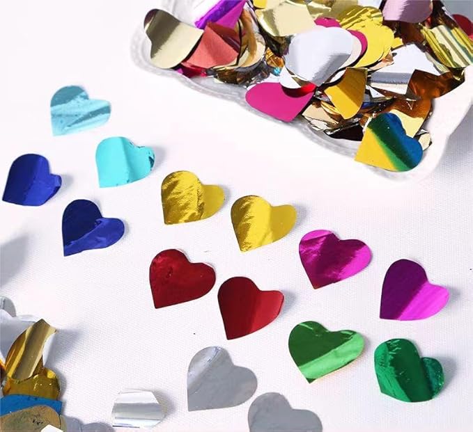 Metallic Glitter Heart Shaped Foil Confetti - Image 2
