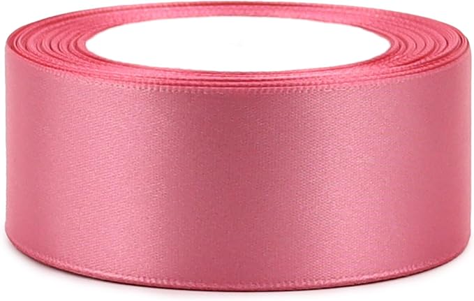 Rose Gold Solid Satin Ribbon 1-1/2 Inch 25 Yards Solid Polyester Fabric Ribbon - Image 3