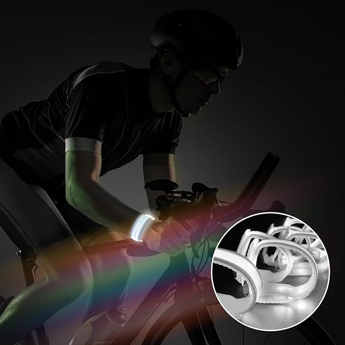 M.best 8pcs LED Light Up Bracelets Glow Flashing Wristbands Glow in The Dark - Image 2