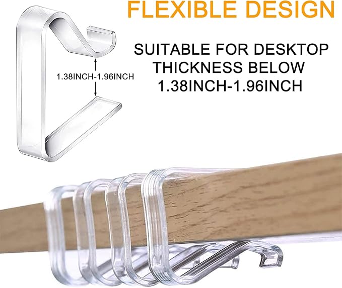 24 Pieces Transparent Clear Tablecloth Clips, Plastic Table Cloth - Image 3