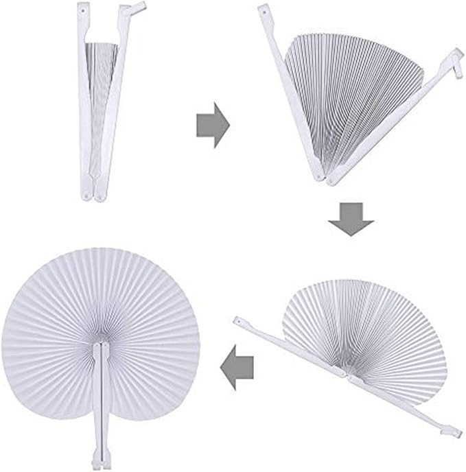 12 Packs Decorative Paper Folding Hand Fans Handheld - Image 6