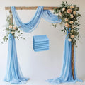 Wedding Arch Draping Fabric 6 Panels 28.7" x 20FT Dusty Blue Sheer Chiffon by Xiomot