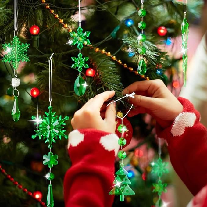 Lanpn 26 Pcs Christmas Ornaments Crystal Christmas Tree Decoration, Hanging - Image 2