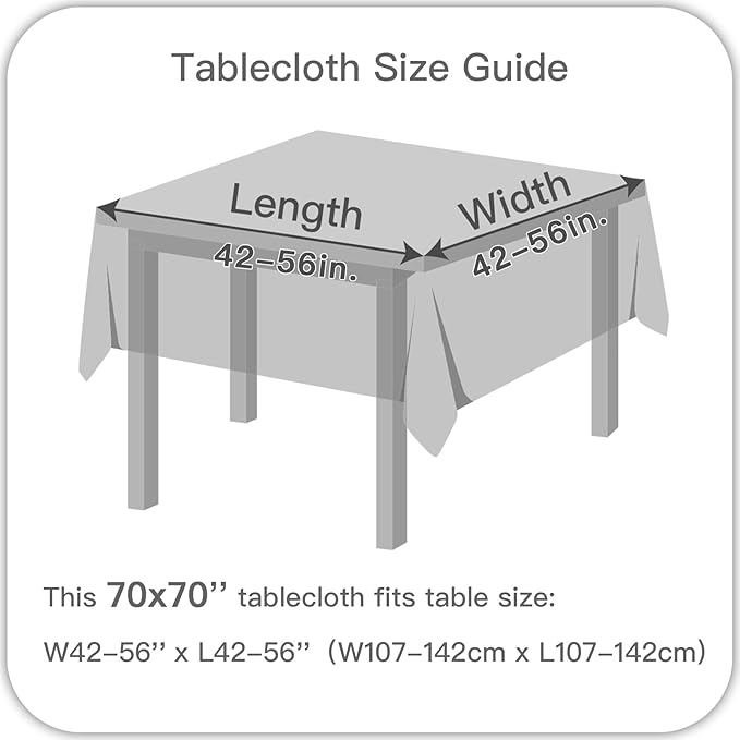 maxmill Square Linen Tablecloth Water Resistance Antiwrinkle Spillproof Stain - Image 7