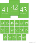 Andaz Press Kiwi Green Wedding Table Numbers 41-60, 4x6-Inches Table Number by AndazPress