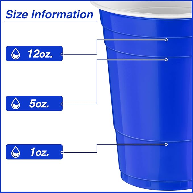 100 Pack 16 Ounce Halloween Plastic Party Cups Disposable Heavy Duty Drinking - Image 2