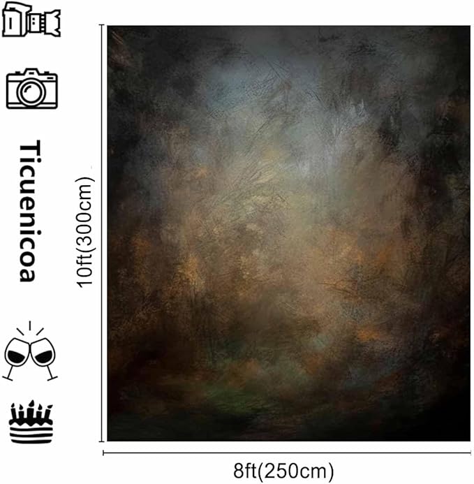 8x10ft Old Master Mottled Portrait Photography Backdrops Abstract Rust Spots - Image 4