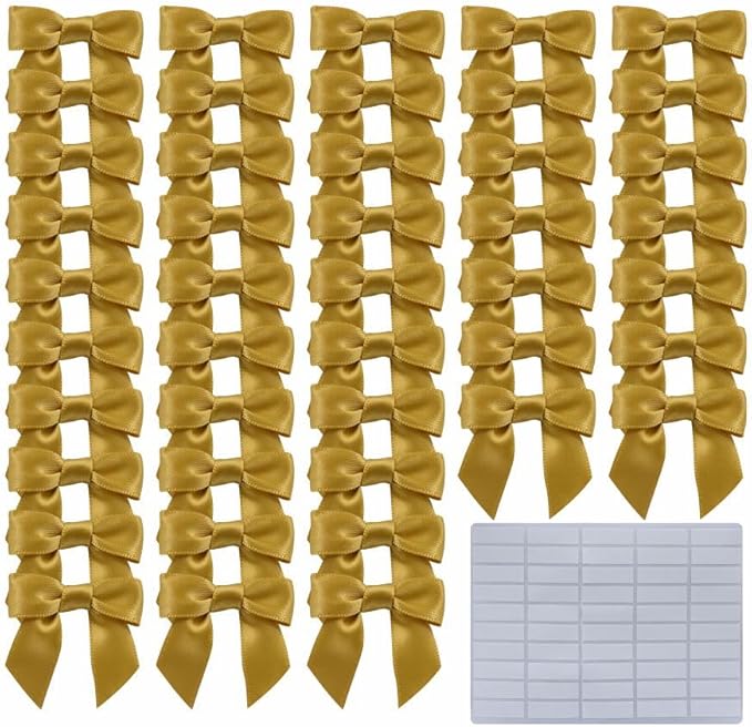 2.5" Hgzgch Gold Satin Ribbon Bow by Unknown