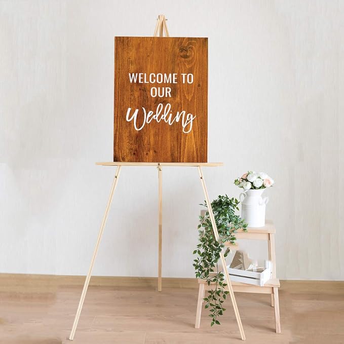 Andaz Press Extra Large Wedding Easel Board Party Sign, 12x18-inch, Rustic Barn - Image 5