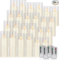 24 Packs of Acrylic LED Candles, Flickering Flameless Candles Battery Operated by fclayvts