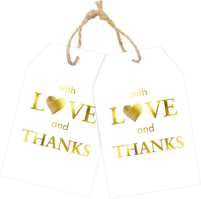 joycraft 50PCS Gold Foil Thank You Tags by joycraft