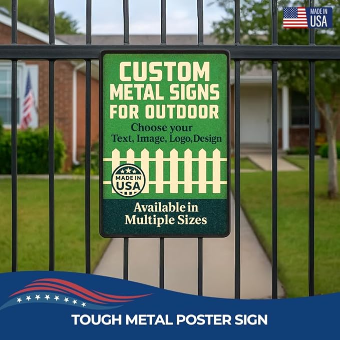 Custom Metal Signs By DC for Outdoor Use – Heavy Duty 1mm Thick Personalized - Image 2