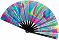 Kandies World UV Reactive Custom Festival Folding Hand Fan by KandiesWorld