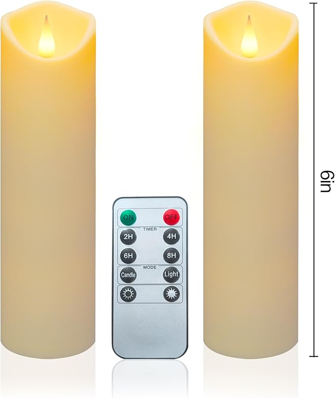 Aignis 2pcs Flameless LED Candles Battery Operated - Image 2