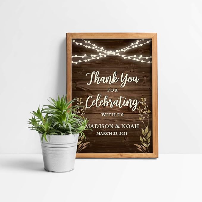 Andaz Press Personalized Extra Large Wedding Easel Party Sign, 12x18-inch - Image 6