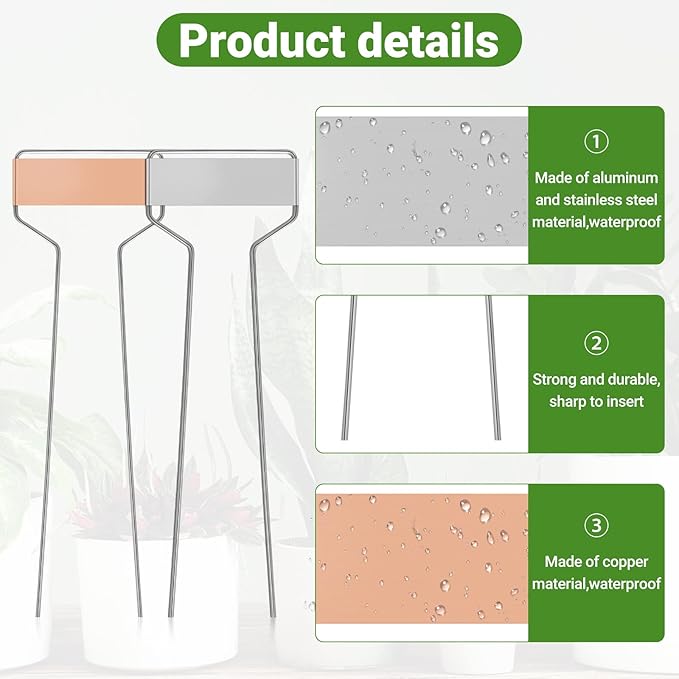 80 Pcs 10" High Plant Labels, Include 40 Copper Metal Plant Tags and 40 - Image 3