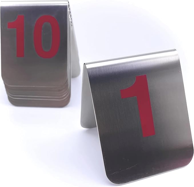10 Pcs Metal Place Cards Stackable Tent Style Table Numbers，Place Card Holders - Image 6