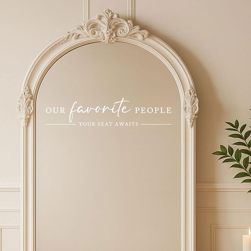 Our Favorite People Vinyl Decal, Find Your Seat Vinyl Decal, Wedding Sign Decal - Image 4