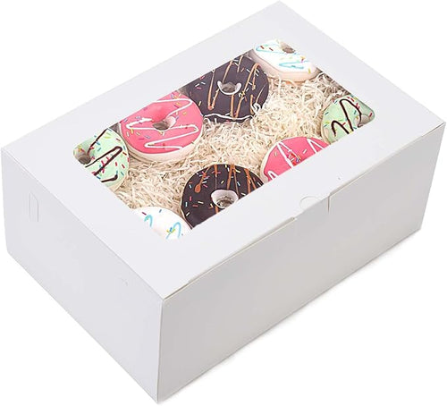 10-Set Cupcake Boxes with Inserts and Window Hold 6 Cupcakes, Cupcake - Image 2