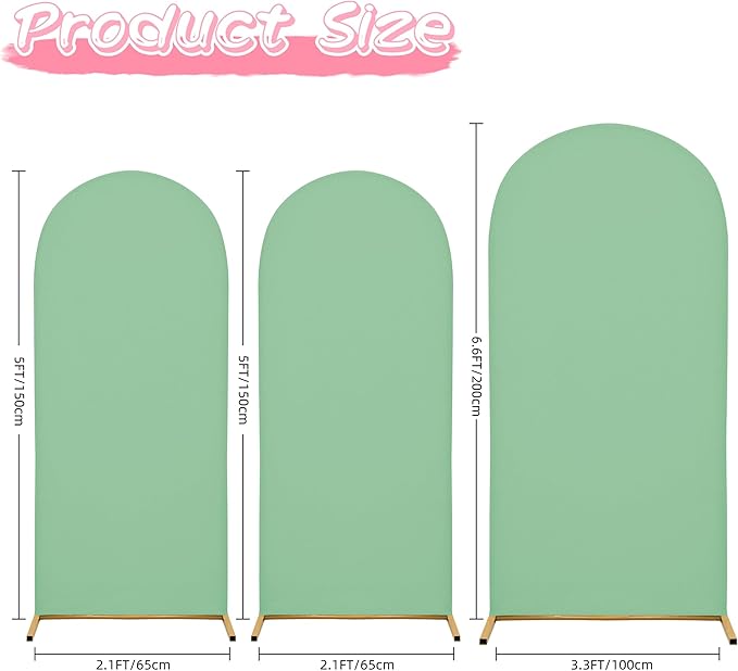 6.6FT Wedding Arch Covers Arch Backdrop Cover Arch Stand Covers Set Arch Cover - Image 5