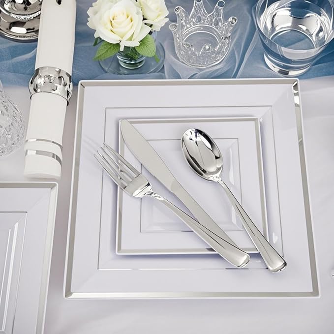 Festiva 350Pcs Silver Plates - Image 4