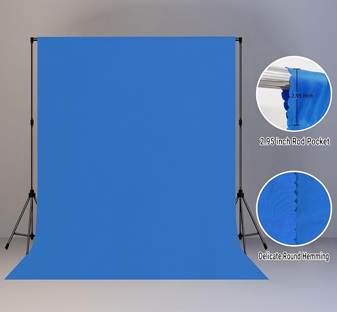8x10FT Royal Blue Screen Backdrop - Image 2