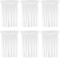 6 Pack Round Cocktail Tablecloth 32"x 43" Spandex Cocktail Table Skirt by Fivenl