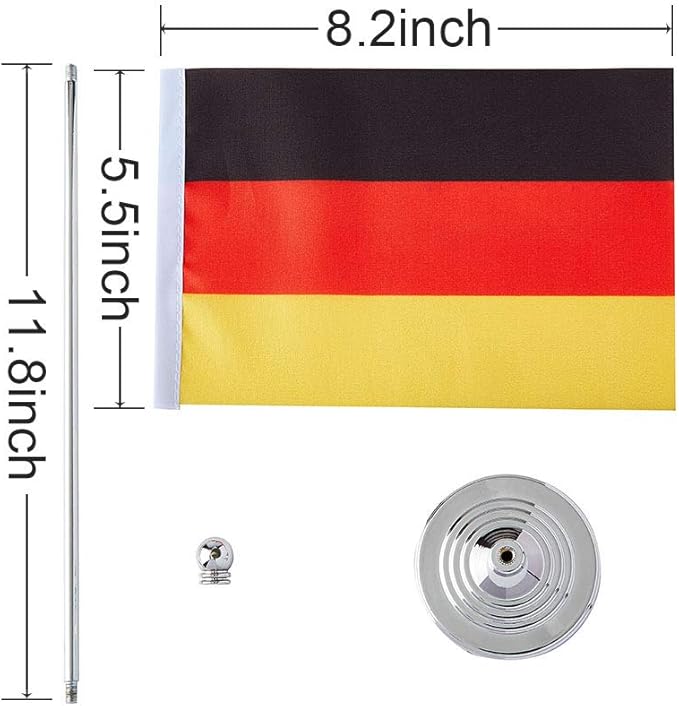 Germany Flag German Flags, Small Mini German Desk Flag, Used - Image 2