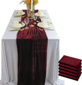 Luxurious Velvet Table Runner, 10ft Wedding Reception Decorations, 20x120inch by EHLDekol
