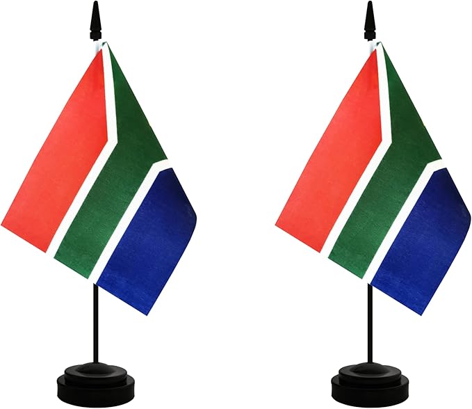 2 Pack South Africa Desk Flag, South African Table Office Flag by Unknown
