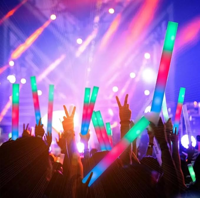 Super Z Outlet Upgraded Light up Foam Sticks, 3 Modes Colorful Flashing LED - Image 4