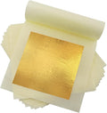 50 Sheets Gold Flakes With A Pair of Tweezers, Premium Gold Leaf 3.15×3.15 by dshyuauoci