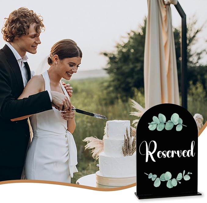 Black The Drinks are on Us Sign, Wedding Engagement Bridal Shower Party Decor - Image 5