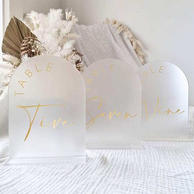 JINMURY Frosted Arch Wedding Table Numbers 1-25 - Image 7