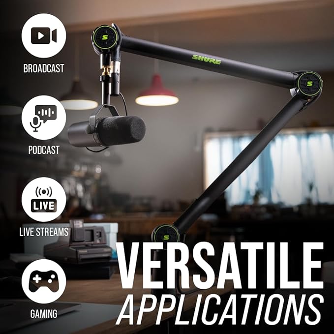 Shure by Gator Deluxe Articulating Desktop Podcasting Mic Boom Arm - Image 5