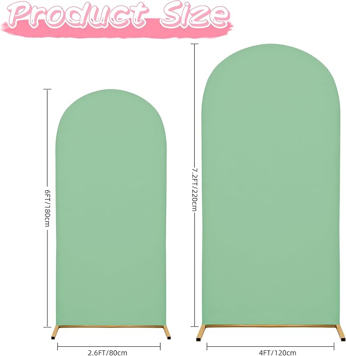 7.2FT Wedding Arch Covers Arch Backdrop Cover Arch Stand Covers Set Arch Cover - Image 5