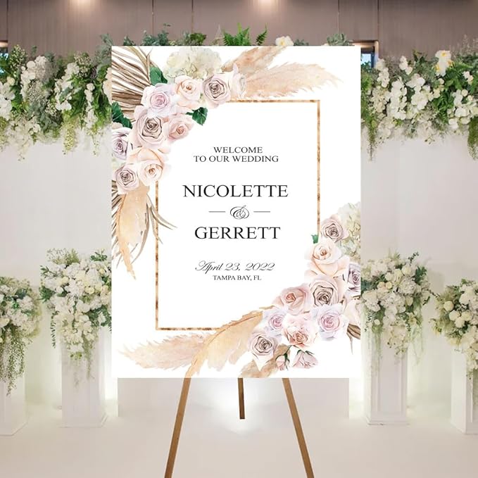 Welcome To Our Wedding Sign, Personalized Wedding Welcome Sign, Wedding - Image 2