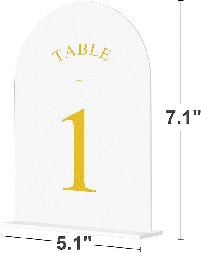 JOYIT Frosted Arch Wedding Table Numbers 1-20 - Image 2