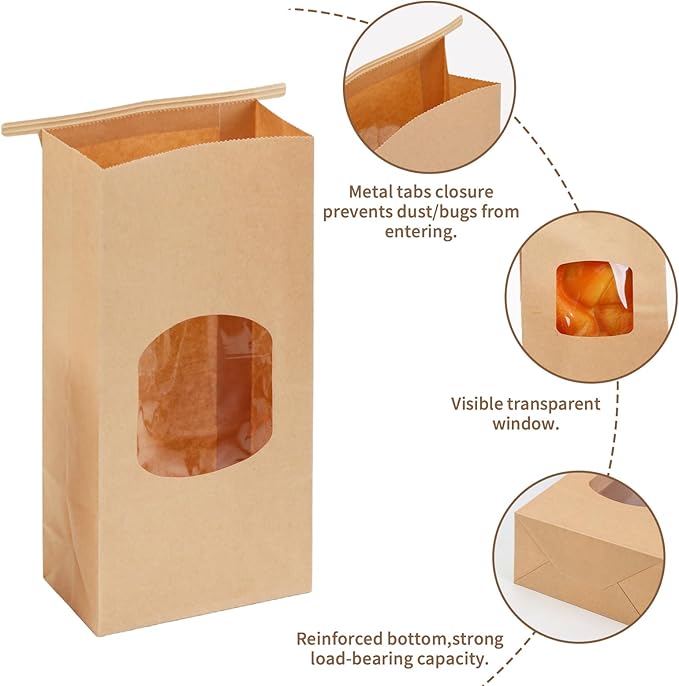 Moretoes 100pcs Medium Bakery Cookie Bags - Image 3