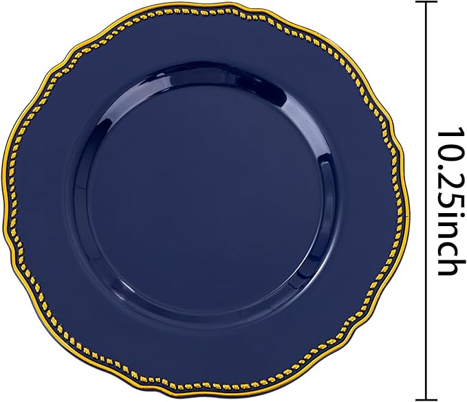 Hioasis 60pcs Blue Plastic Plates - Image 6