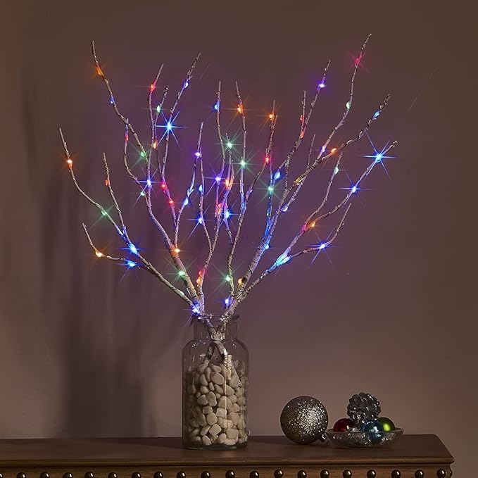 Hairui Lighted Birch Branches Battery Operated 70L 18IN Warm White and Multi - Image 4